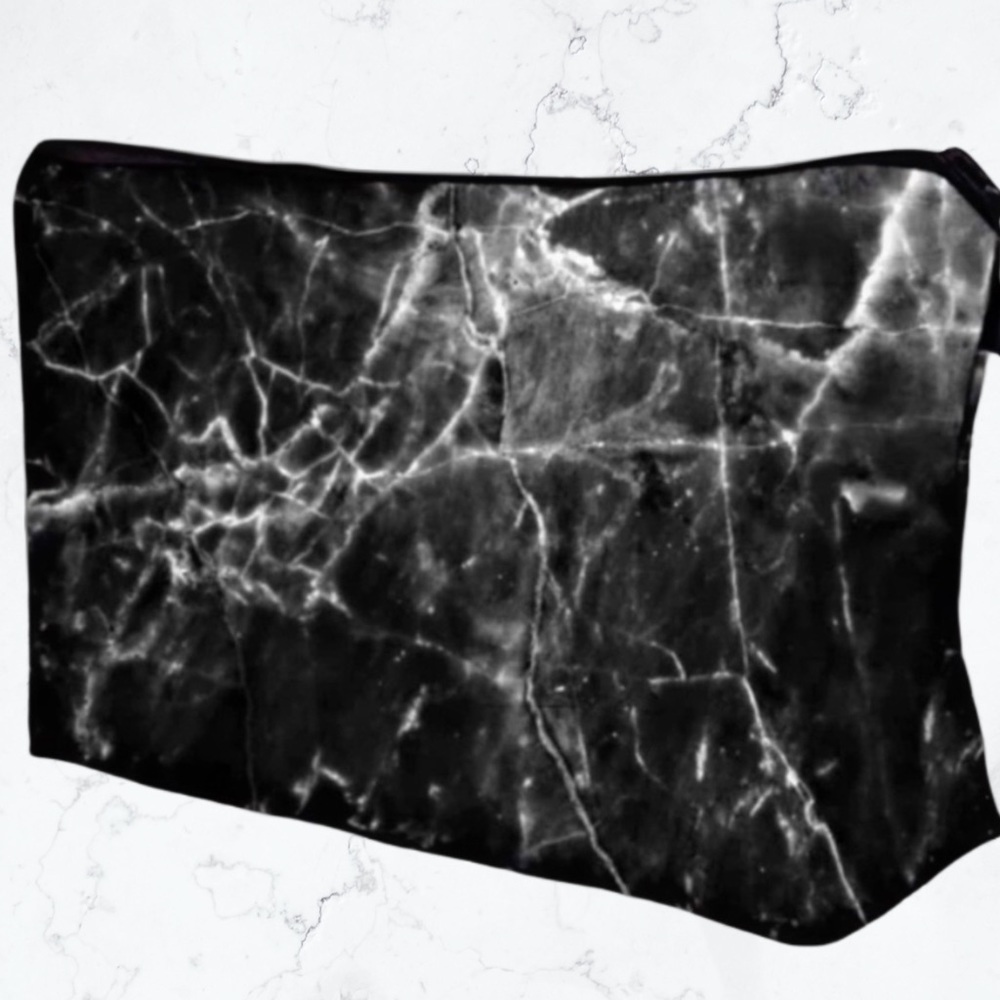 🆕 BLACK MARBLE MAKEUP BAG